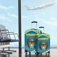 Kazakhstan Luggage Cover The Eagle With Kazakh Patterns - Wonder Print Shop