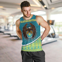 Personalized Kazakhstan Men Tank Top The Eagle With Kazakh Patterns - Wonder Print Shop