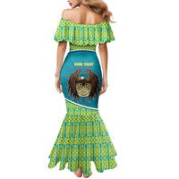 Personalized Kazakhstan Mermaid Dress The Eagle With Kazakh Patterns - Wonder Print Shop