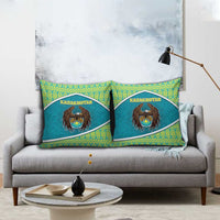 Kazakhstan Pillow Cover The Eagle With Kazakh Patterns - Wonder Print Shop