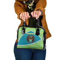 Kazakhstan Shoulder Handbag The Eagle With Kazakh Patterns - Wonder Print Shop