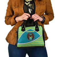 Kazakhstan Shoulder Handbag The Eagle With Kazakh Patterns - Wonder Print Shop