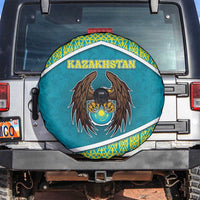 Kazakhstan Spare Tire Cover The Eagle With Kazakh Patterns - Wonder Print Shop