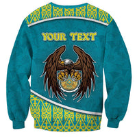Personalized Kazakhstan Sweatshirt The Eagle With Kazakh Patterns - Wonder Print Shop
