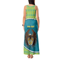 Personalized Kazakhstan Tank Maxi Dress The Eagle With Kazakh Patterns - Wonder Print Shop