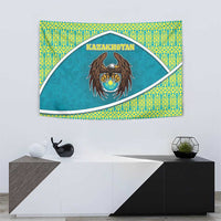 Kazakhstan Tapestry The Eagle With Kazakh Patterns - Wonder Print Shop