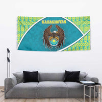 Kazakhstan Tapestry The Eagle With Kazakh Patterns - Wonder Print Shop