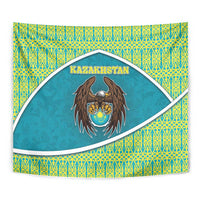 Kazakhstan Tapestry The Eagle With Kazakh Patterns - Wonder Print Shop