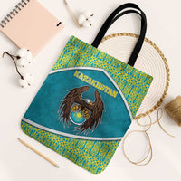 Kazakhstan Tote Bag The Eagle With Kazakh Patterns - Wonder Print Shop
