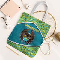 Kazakhstan Tote Bag The Eagle With Kazakh Patterns - Wonder Print Shop