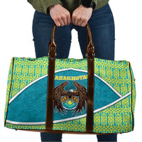 Kazakhstan Travel Bag The Eagle With Kazakh Patterns - Wonder Print Shop