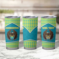 Personalized Kazakhstan Tumbler Cup The Eagle With Kazakh Patterns - Wonder Print Shop