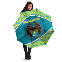 Kazakhstan Umbrella The Eagle With Kazakh Patterns - Wonder Print Shop