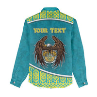 Personalized Kazakhstan Women Casual Shirt The Eagle With Kazakh Patterns - Wonder Print Shop