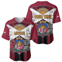 Personalized Latvia Baseball Jersey Symbol With Latvians Patterns - Wonder Print Shop