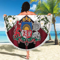 Latvia Beach Blanket Symbol With Latvians Patterns - Wonder Print Shop