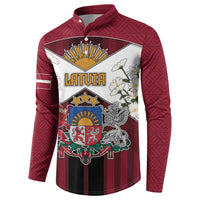 Personalized Latvia Button Sweatshirt Symbol With Latvians Patterns - Wonder Print Shop