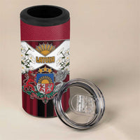 Personalized Latvia 4 in 1 Can Cooler Tumbler Symbol With Latvians Patterns - Wonder Print Shop