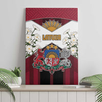 Latvia Canvas Wall Art Symbol With Latvians Patterns - Wonder Print Shop