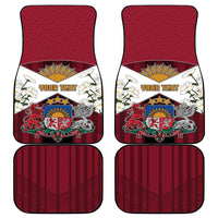 Latvia Car Mats Symbol With Latvians Patterns - Wonder Print Shop