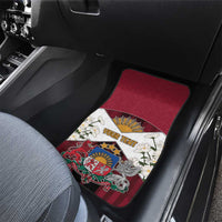 Latvia Car Mats Symbol With Latvians Patterns - Wonder Print Shop