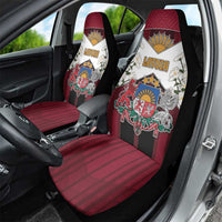 Latvia Car Seat Cover Symbol With Latvians Patterns - Wonder Print Shop