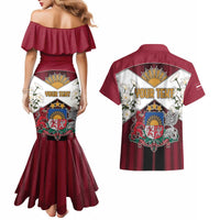 Personalized Latvia Couples Matching Mermaid Dress and Hawaiian Shirt Symbol With Latvians Patterns - Wonder Print Shop