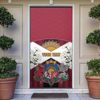 Latvia Door Cover Symbol With Latvians Patterns - Wonder Print Shop