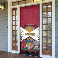 Latvia Door Cover Symbol With Latvians Patterns - Wonder Print Shop