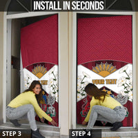 Latvia Door Cover Symbol With Latvians Patterns - Wonder Print Shop