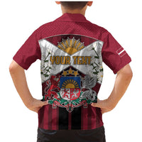 Personalized Latvia Family Matching Mermaid Dress and Hawaiian Shirt Symbol With Latvians Patterns - Wonder Print Shop