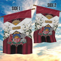 Latvia Garden Flag Symbol With Latvians Patterns - Wonder Print Shop