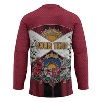 Personalized Latvia Hockey Jersey Symbol With Latvians Patterns - Wonder Print Shop
