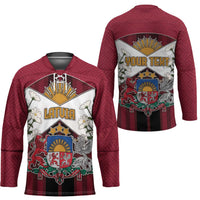 Personalized Latvia Hockey Jersey Symbol With Latvians Patterns - Wonder Print Shop