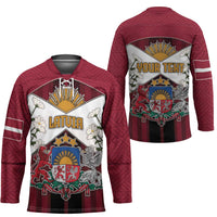 Personalized Latvia Hockey Jersey Symbol With Latvians Patterns - Wonder Print Shop