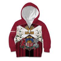 Personalized Latvia Kid Hoodie Symbol With Latvians Patterns - Wonder Print Shop