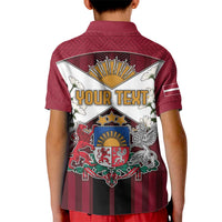 Personalized Latvia Kid Polo Shirt Symbol With Latvians Patterns - Wonder Print Shop