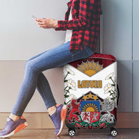 Latvia Luggage Cover Symbol With Latvians Patterns - Wonder Print Shop