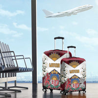 Latvia Luggage Cover Symbol With Latvians Patterns - Wonder Print Shop