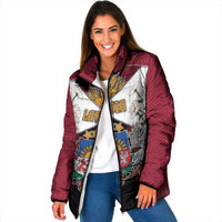 Personalized Latvia Padded Jacket Symbol With Latvians Patterns - Wonder Print Shop