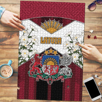 Latvia Puzzle Symbol With Latvians Patterns - Wonder Print Shop