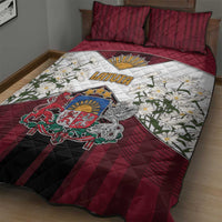 Latvia Quilt Bed Set Symbol With Latvians Patterns - Wonder Print Shop