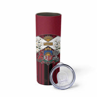 Personalized Latvia Skinny Tumbler Symbol With Latvians Patterns - Wonder Print Shop