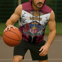 Personalized Latvia Sleeveless Zip Hoodie Symbol With Latvians Patterns - Wonder Print Shop