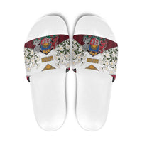 Latvia Slide Sandals Symbol With Latvians Patterns - Wonder Print Shop