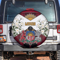 Latvia Spare Tire Cover Symbol With Latvians Patterns - Wonder Print Shop