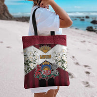 Latvia Tote Bag Symbol With Latvians Patterns - Wonder Print Shop