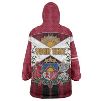 Personalized Latvia Wearable Blanket Hoodie Symbol With Latvians Patterns - Wonder Print Shop