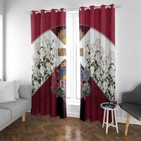 Latvia Window Curtain Symbol With Latvians Patterns - Wonder Print Shop