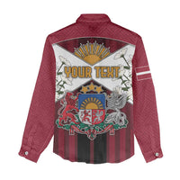 Personalized Latvia Women Casual Shirt Symbol With Latvians Patterns - Wonder Print Shop